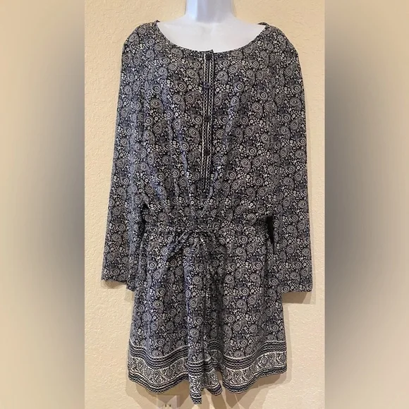 Ann Taylor LOFT Paisley Print Shorts Romper Size 14 - Picture 1 of 6